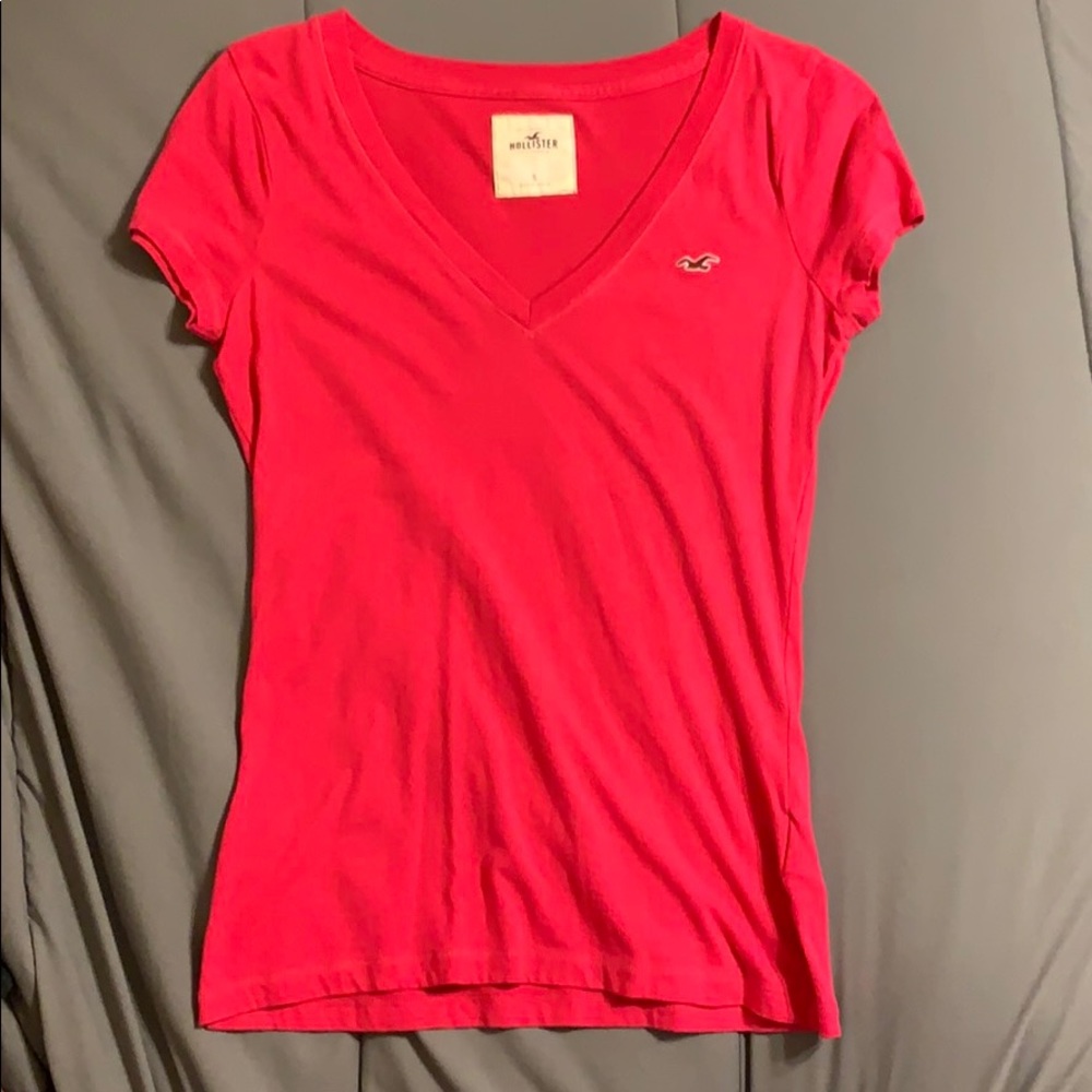 Hollister V-neck - Pink - Size Small